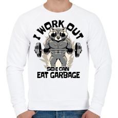 PRINTFASHION Gyúrós mosómedve - Férfi pulóver - Fehér