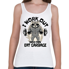 PRINTFASHION Gyúrós mosómedve - Női atléta - Fehér női trikó