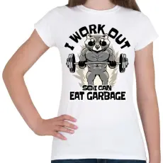 PRINTFASHION Gyúrós mosómedve - Női póló - Fehér