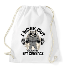 PRINTFASHION Gyúrós mosómedve - Sportzsák, Tornazsák - Fehér tornazsák