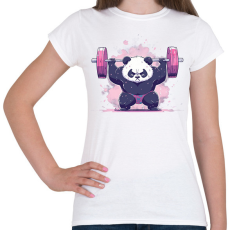 PRINTFASHION Gyúrós panda - Női póló - Fehér