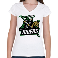 PRINTFASHION Gyűrűk Ura - Rohan lovasai - Női V-nyakú póló - Fehér női póló