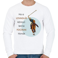 PRINTFASHION Ha a lovaglás könnyű lenne - Férfi pulóver - Fehér férfi pulóver, kardigán