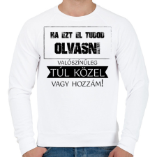 PRINTFASHION Ha ezt el tudod olvasni - Férfi pulóver - Fehér férfi pulóver, kardigán