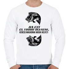 PRINTFASHION Ha ezt el tudod olvasni, keress magadnak másik helyet! - Férfi pulóver - Fehér férfi pulóver, kardigán