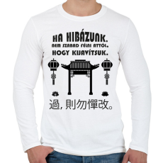 PRINTFASHION Ha hibázunk - Férfi hosszú ujjú póló - Fehér