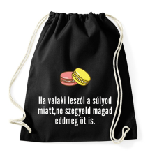 PRINTFASHION ha leszólnak a súlyod miatt - Sportzsák, Tornazsák - Fekete tornazsák