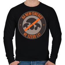 PRINTFASHION Ha nem ismered, ne szedd le!  - Férfi pulóver - Fekete férfi pulóver, kardigán