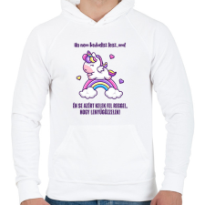 PRINTFASHION Ha nem kedvelsz lesza..m - Férfi kapucnis pulóver - Fehér férfi pulóver, kardigán