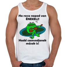 PRINTFASHION Ha rossz napod van - Férfi atléta - Fehér