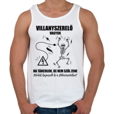 PRINTFASHION Ha táncolok, de nem szól zene - Férfi atléta - Fehér