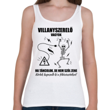 PRINTFASHION Ha táncolok, de nem szól zene - Női atléta - Fehér női trikó