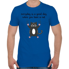 PRINTFASHION Ha van egy macskád - Férfi póló - Királykék