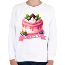 PRINTFASHION Hab a tortán - Gyerek pulóver - Fehér gyerek pulóver, kardigán