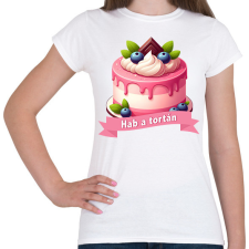 PRINTFASHION Hab a tortán - Női póló - Fehér női póló