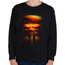 PRINTFASHION Háború és szerelem - Gyerek pulóver - Fekete