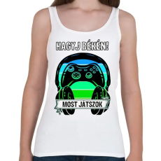 PRINTFASHION Hagyj békén, most játszok - Női atléta - Fehér