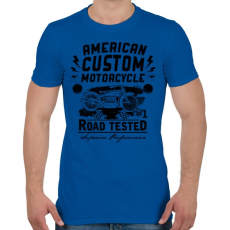 PRINTFASHION Hagyományos amerikai motor - Férfi póló - Királykék