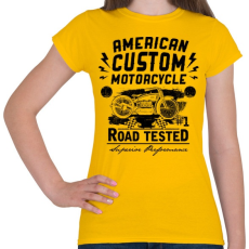 PRINTFASHION Hagyományos amerikai motor - Női póló - Sárga