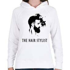 PRINTFASHION HAIR STYLIST - Női kapucnis pulóver - Fehér