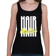 PRINTFASHION Hair Stylist (white) - Női atléta - Fekete