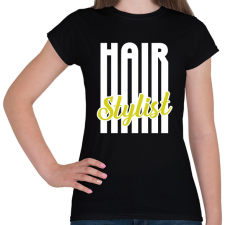 PRINTFASHION Hair Stylist (white) - Női póló - Fekete női póló
