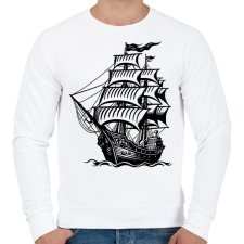 PRINTFASHION hajó - Férfi pulóver - Fehér férfi pulóver, kardigán