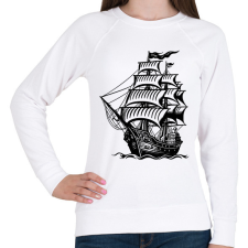 PRINTFASHION hajó - Női pulóver - Fehér női pulóver, kardigán