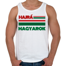 PRINTFASHION Hajrá Magyarok - Férfi atléta - Fehér női trikó
