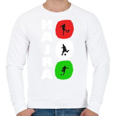 PRINTFASHION Hajrá Magyarok - Férfi pulóver - Fehér