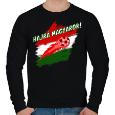 PRINTFASHION hajrá magyarok - Férfi pulóver - Fekete férfi pulóver, kardigán