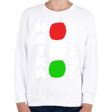 PRINTFASHION Hajrá Magyarok! - Gyerek pulóver - Fehér