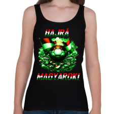 PRINTFASHION Hajrá Magyarok! - Női atléta - Fekete női trikó