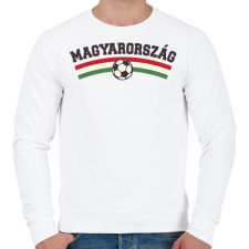 PRINTFASHION Hajrá Magyarország - Férfi pulóver - Fehér férfi pulóver, kardigán