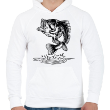 PRINTFASHION hal - Férfi kapucnis pulóver - Fehér férfi pulóver, kardigán