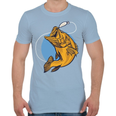 PRINTFASHION Hal - Férfi póló - Világoskék