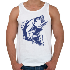 PRINTFASHION Hal/Fish - Férfi atléta - Fehér atléta, trikó