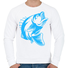 PRINTFASHION Hal/Fish - Férfi pulóver - Fehér férfi pulóver, kardigán