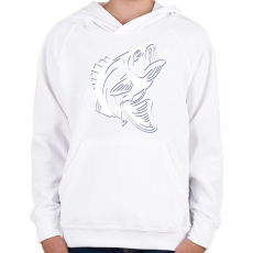 PRINTFASHION Hal/Fish - Gyerek kapucnis pulóver - Fehér
