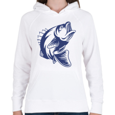 PRINTFASHION Hal/Fish - Női kapucnis pulóver - Fehér női pulóver, kardigán