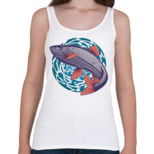 PRINTFASHION Hal - Női atléta - Fehér női trikó