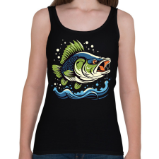 PRINTFASHION Hal - Női atléta - Fekete női trikó