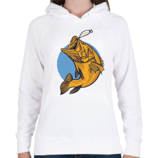 PRINTFASHION Hal - Női kapucnis pulóver - Fehér