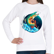 PRINTFASHION Hal - Női pulóver - Fehér