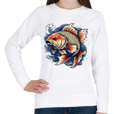 PRINTFASHION hal - Női pulóver - Fehér női pulóver, kardigán