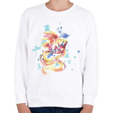 PRINTFASHION Hal vízfesték - Gyerek pulóver - Fehér gyerek pulóver, kardigán