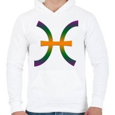 PRINTFASHION Halak - Férfi kapucnis pulóver - Fehér férfi pulóver, kardigán