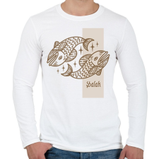 PRINTFASHION Halak horoszkóp - Férfi hosszú ujjú póló - Fehér férfi póló