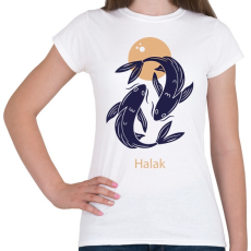 PRINTFASHION Halak minta - Női póló - Fehér