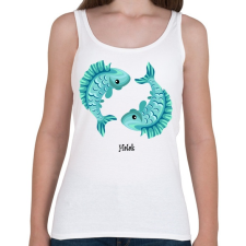 PRINTFASHION Halak - Női atléta - Fehér női trikó